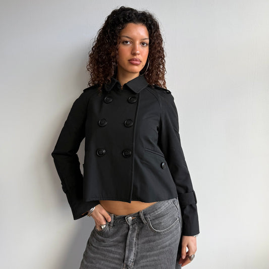 Black peacoat trench - Size S/M