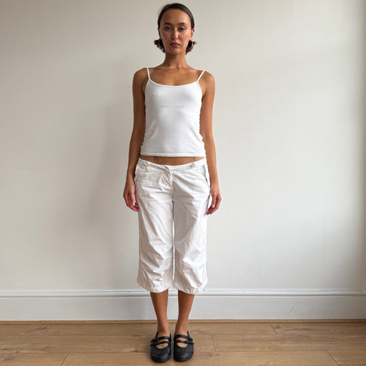 White toggle Puma capris - Size 29”