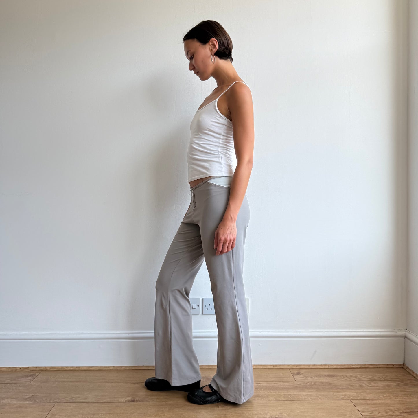 Taupe USA pro zip front yoga pants - Size M