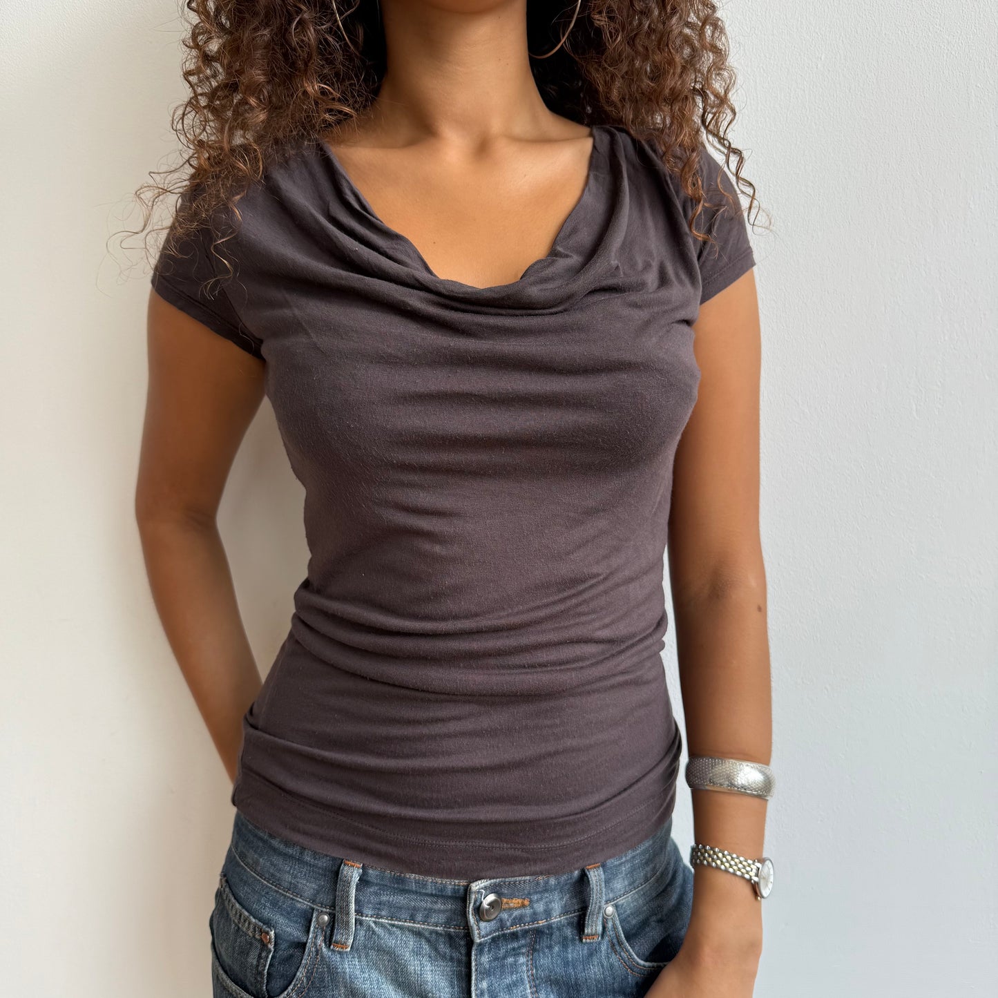 Brown slouchy tshirt - Size S