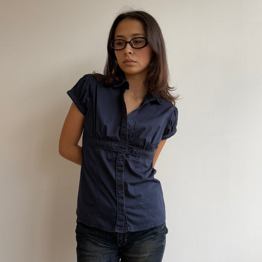 Navy short sleeve shirt - Size S