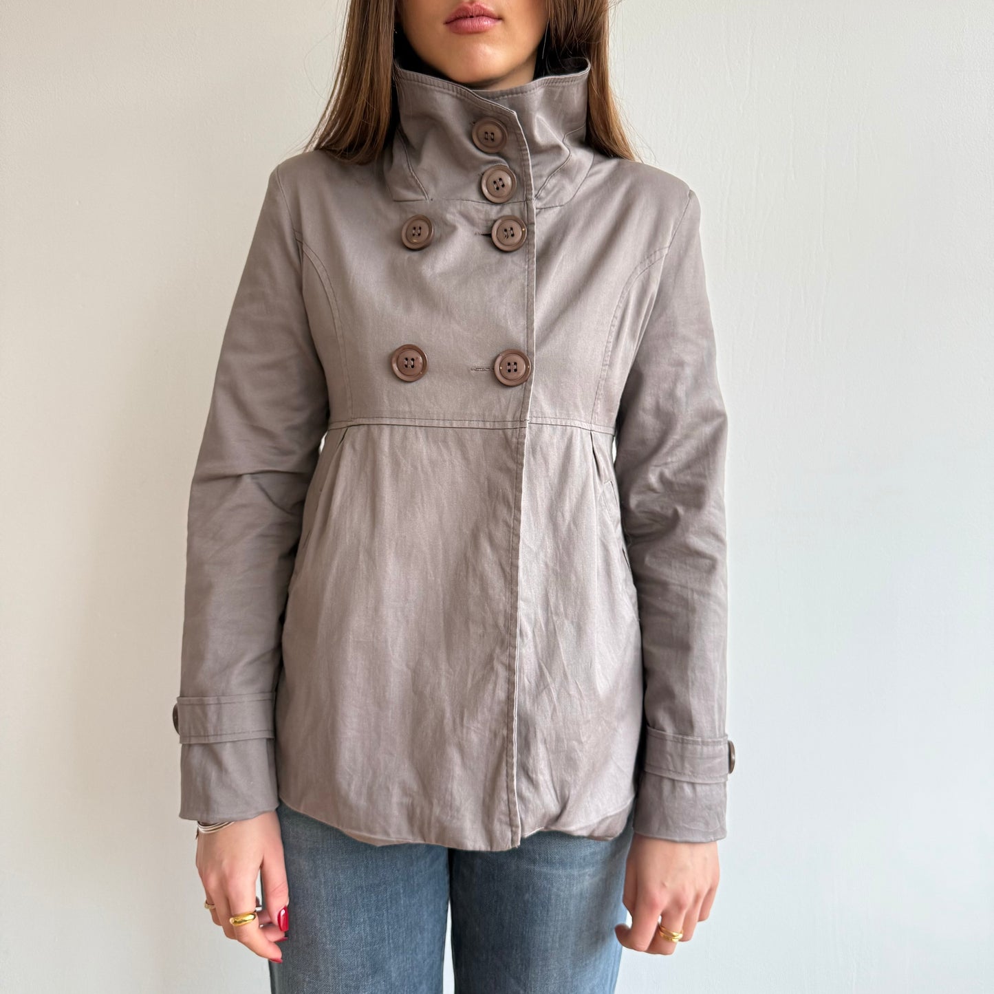 Taupe peacoat - Size S