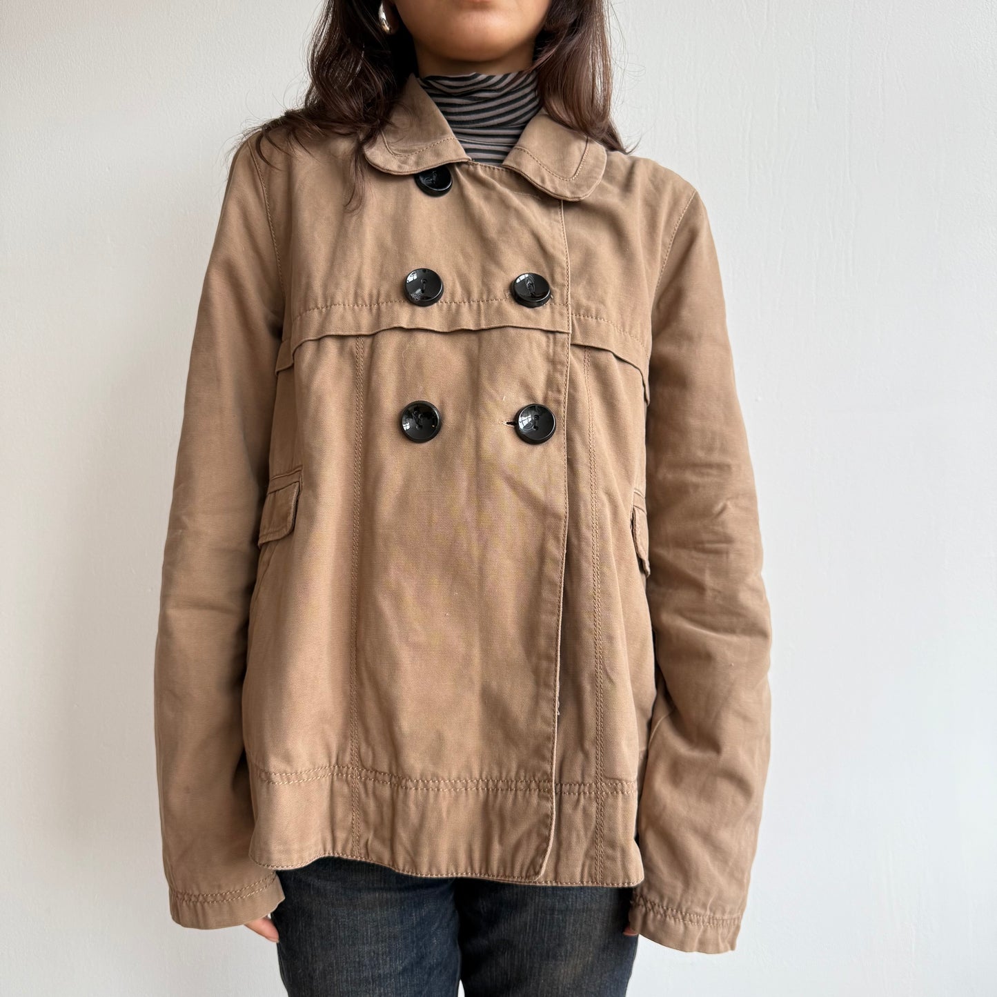 Brown peacoat - Size M
