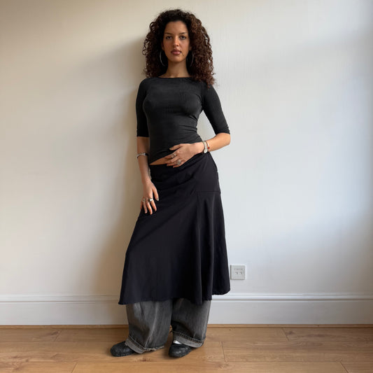 Navy midi skirt - Size L