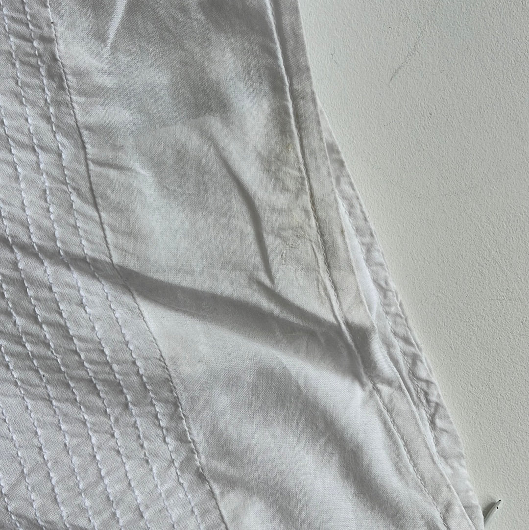 White boho ruched mini skirt - Size S
