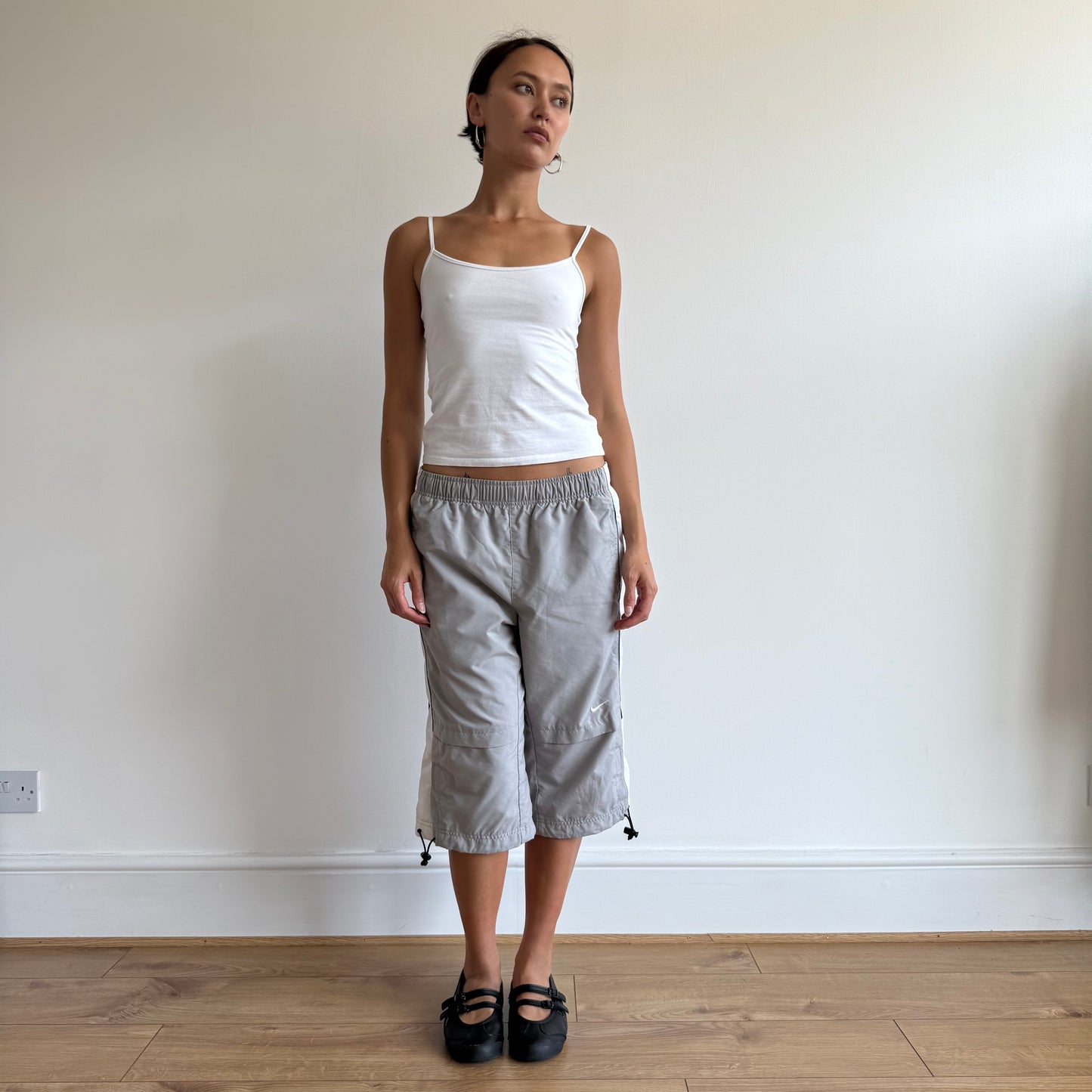Grey + White Nike capris - Size S + L