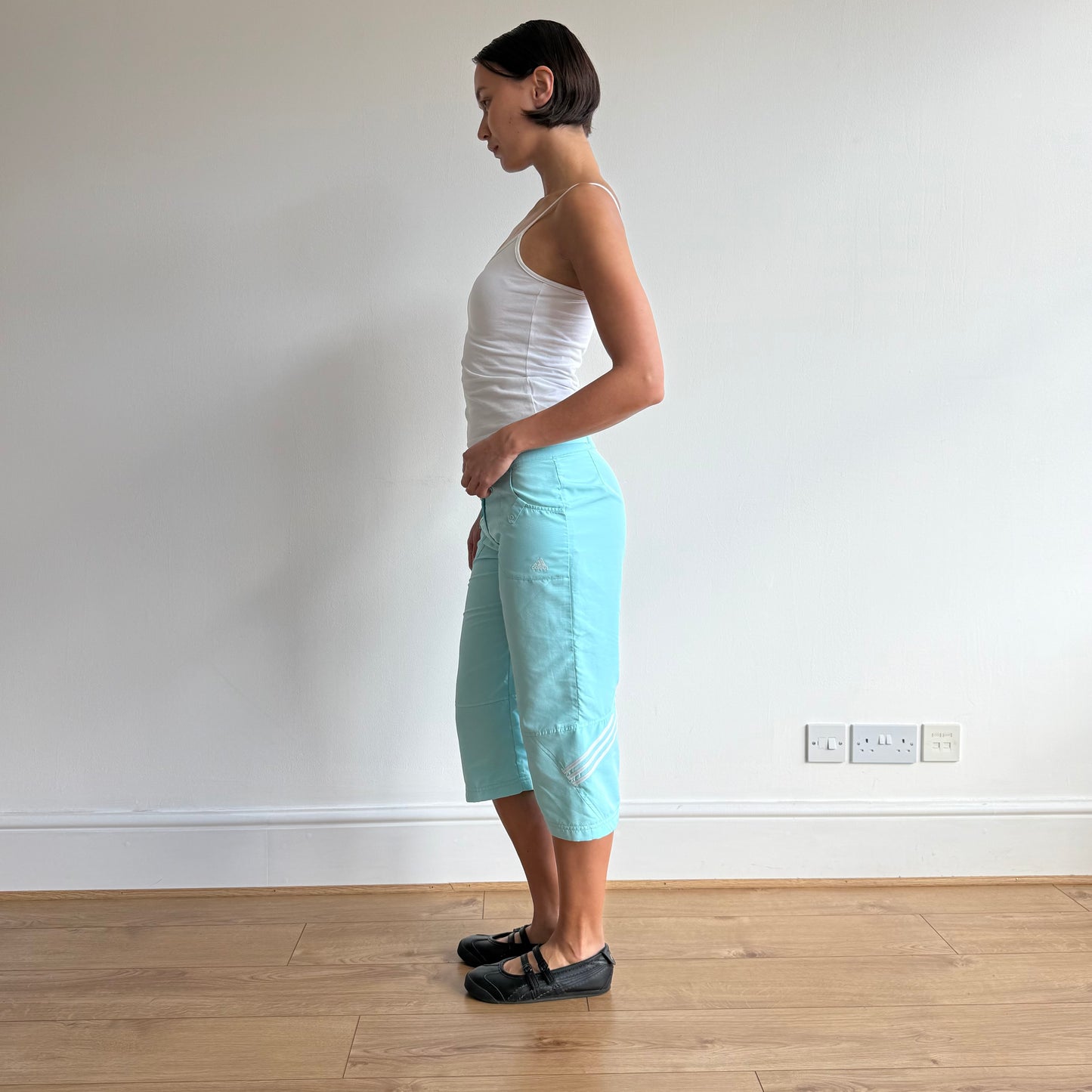 Turquoise Adidas capris - Size S/M