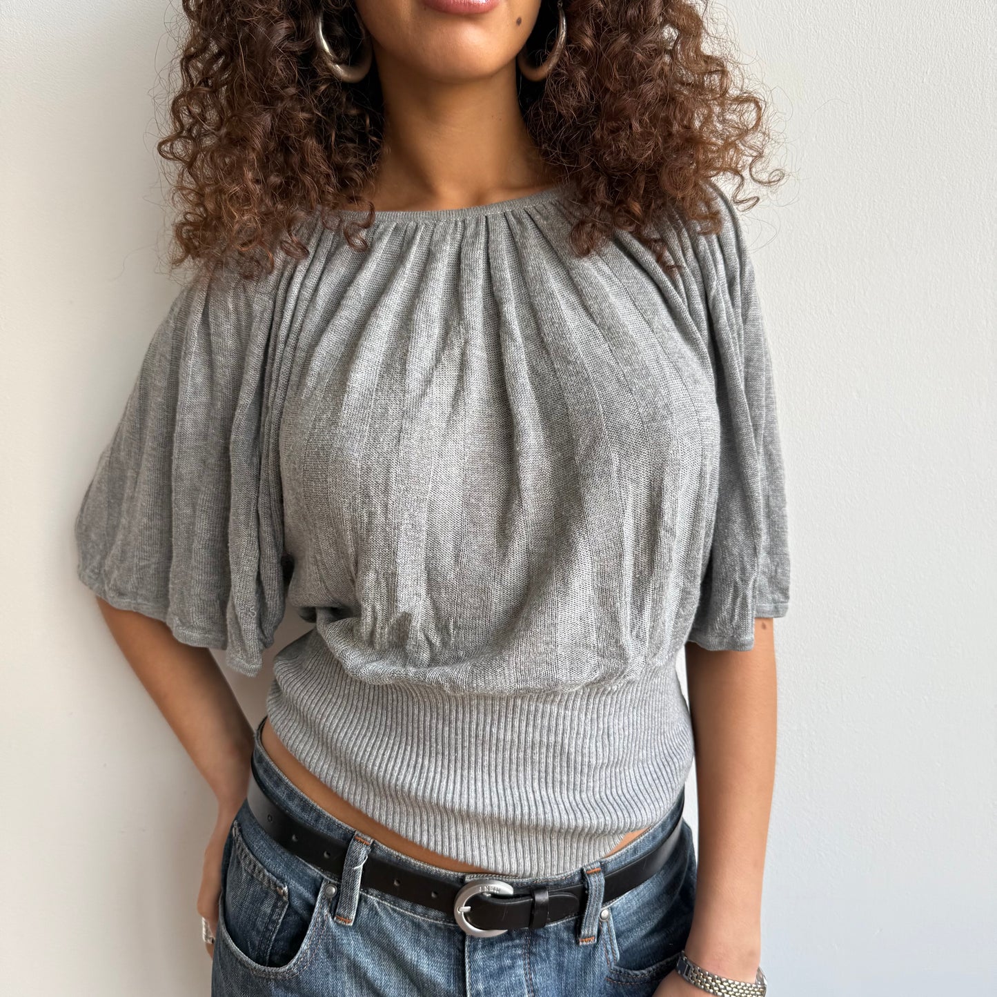 Dark grey batwing knit - Size M