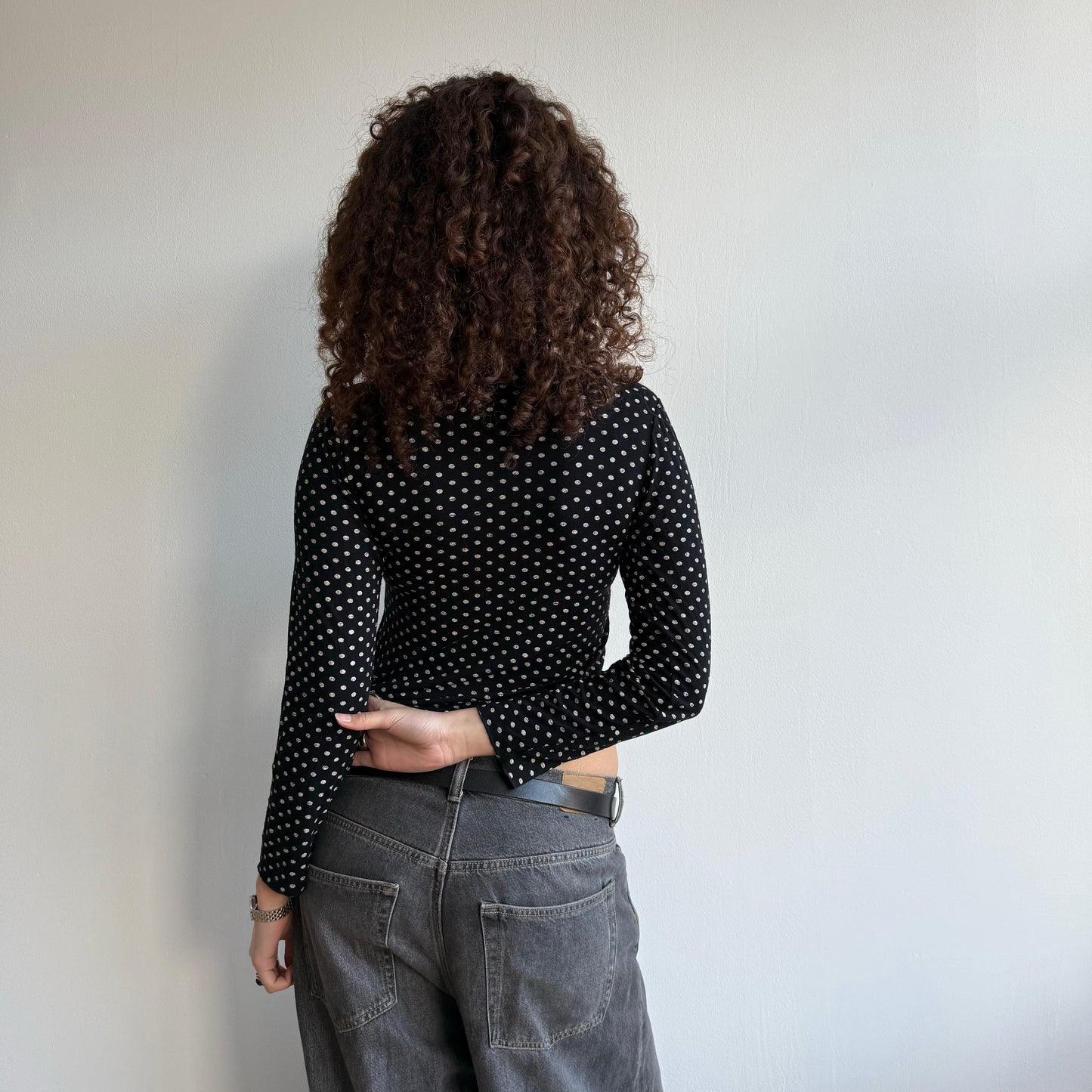 Polka dot wrap top - Size S