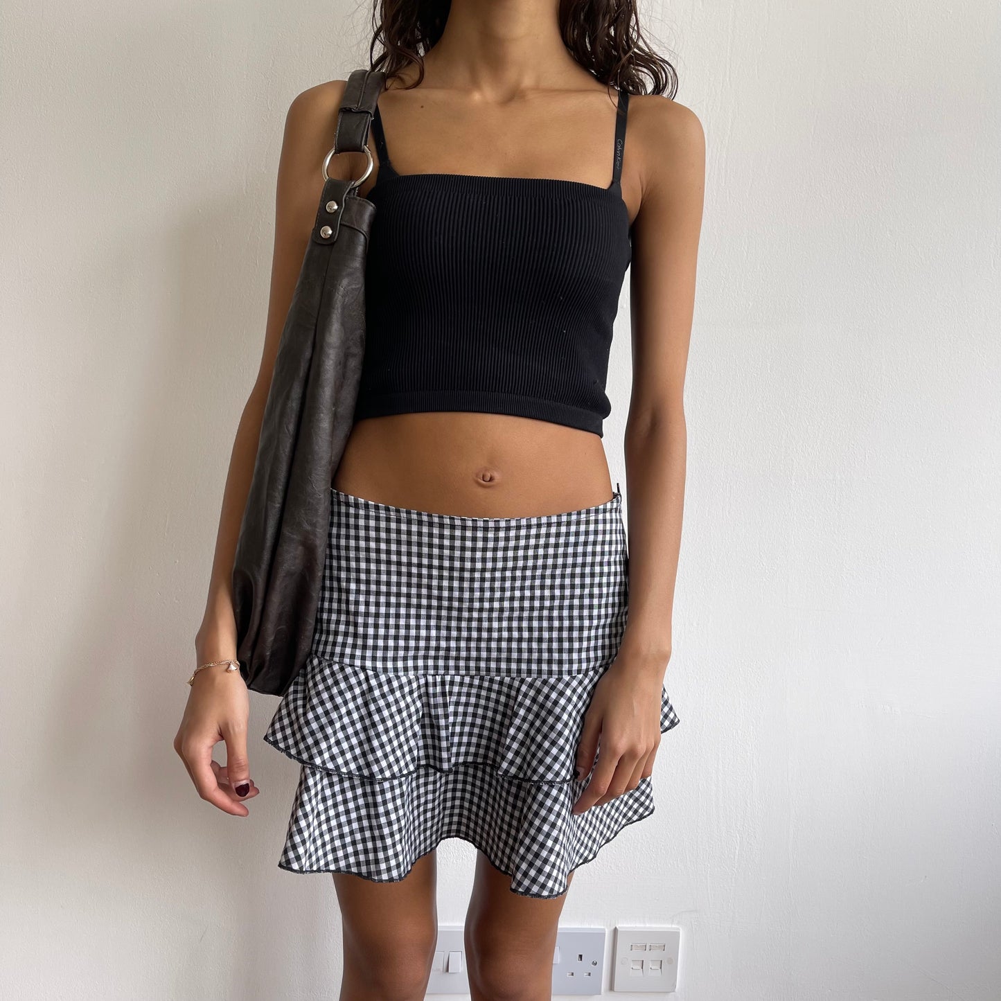 Gingham rara skirt - Size S
