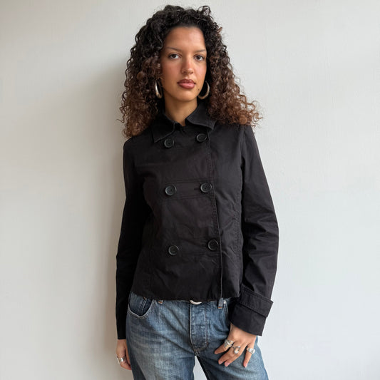 Black trench peacoat - Size S