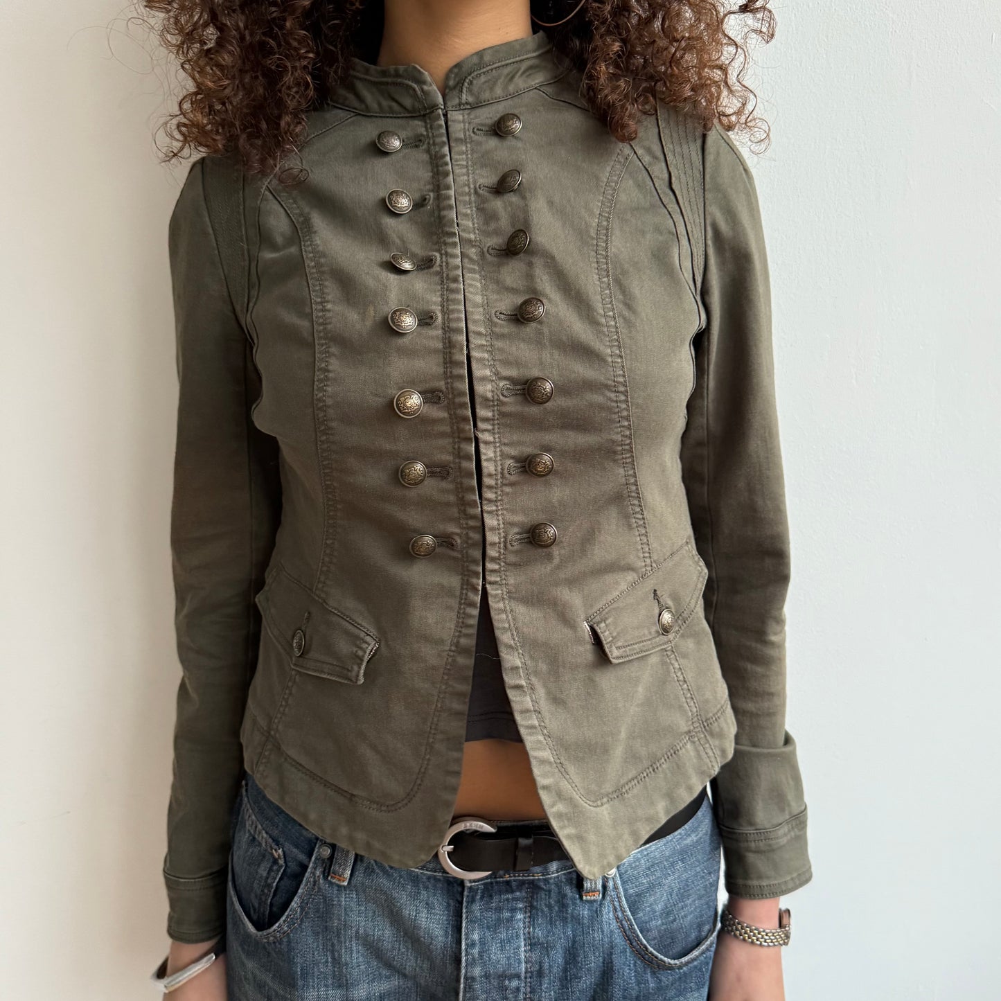 Khaki military jacket - Size M