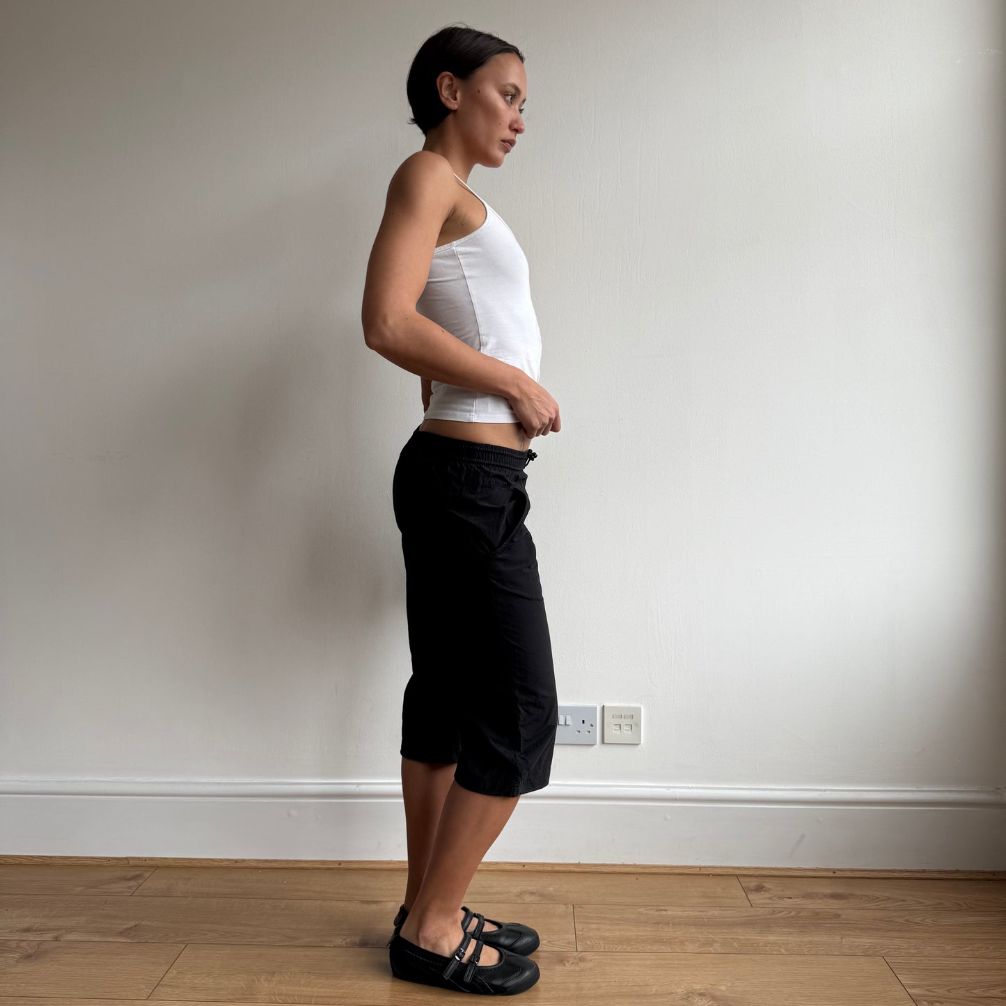 Black Adidas toggle capris - Size S