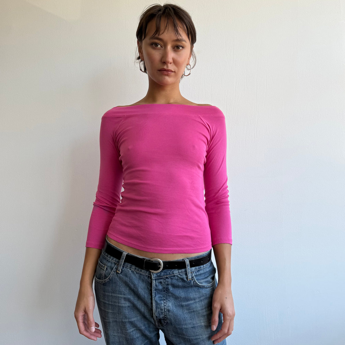 Pink 3/4 sleeve top - Size S