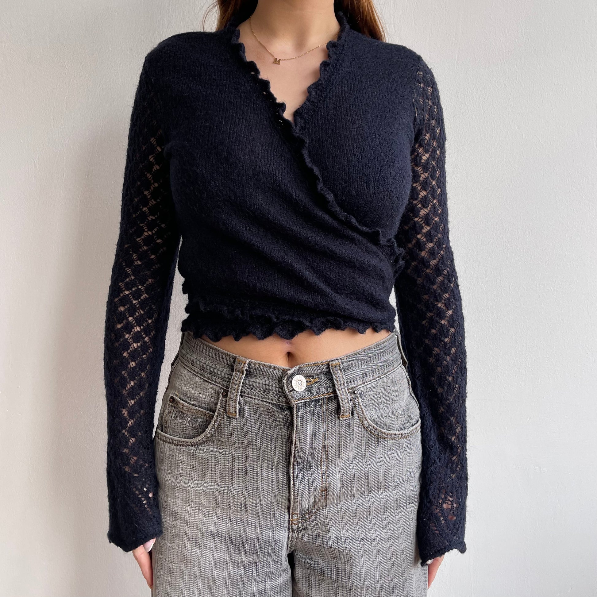 Navy ballet wrap sales cardigan