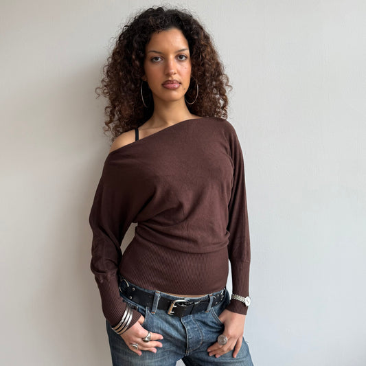 Brown slouchy knit - Size S