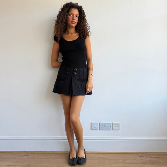 Morgan black peacoat dress - Size S + L