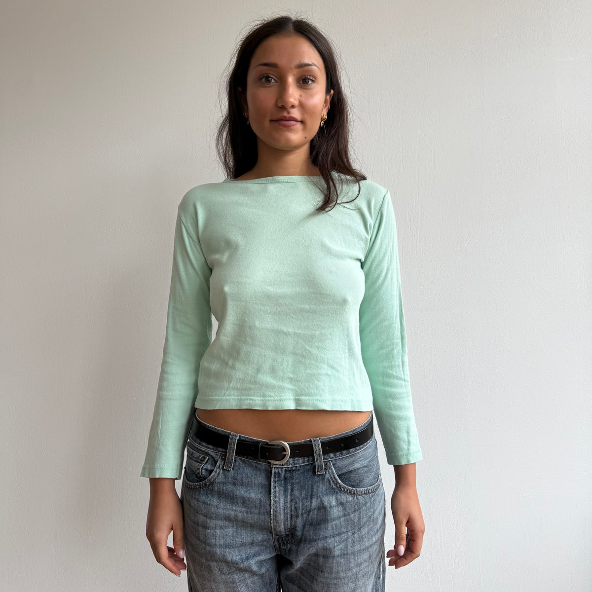 Mint 3/4 sleeve top - Size S