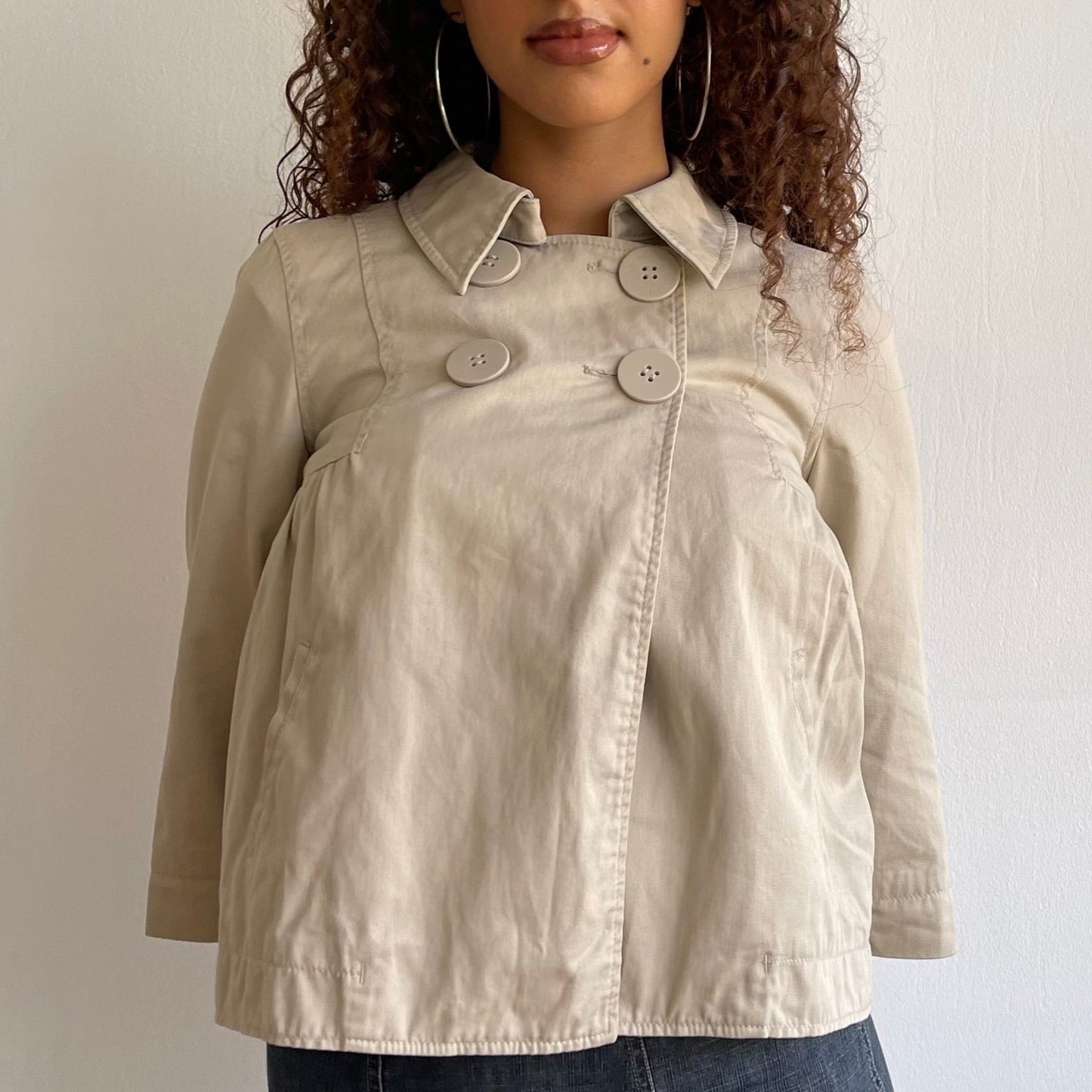 Beige peacoat - Size S