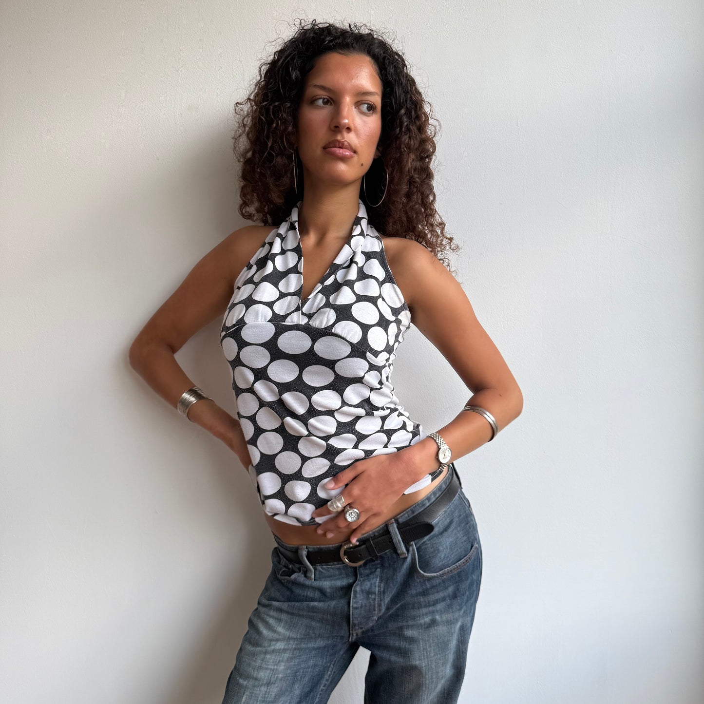 Large polka dot top - Size M