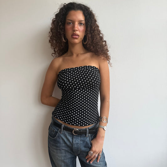 Black polka dor bandeau - Size S