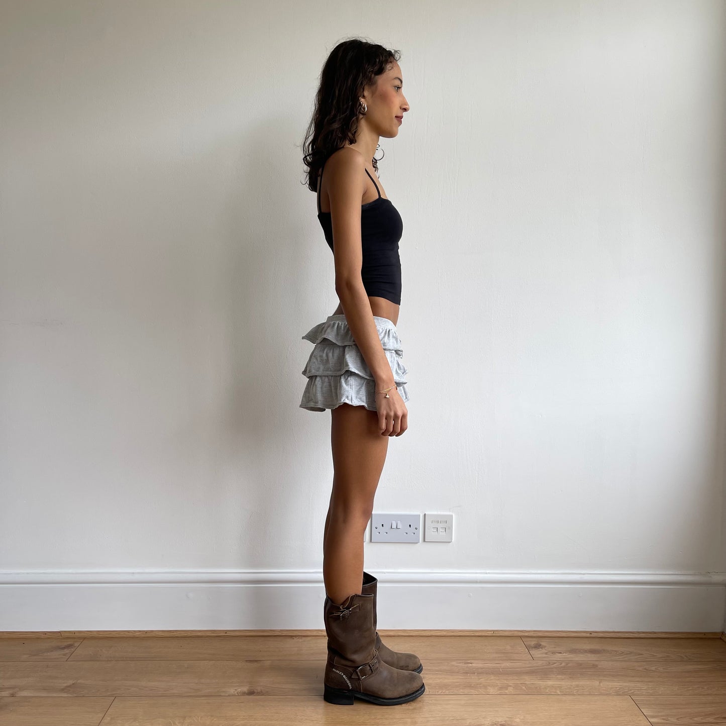 Grey rara frilly skirt - Size S