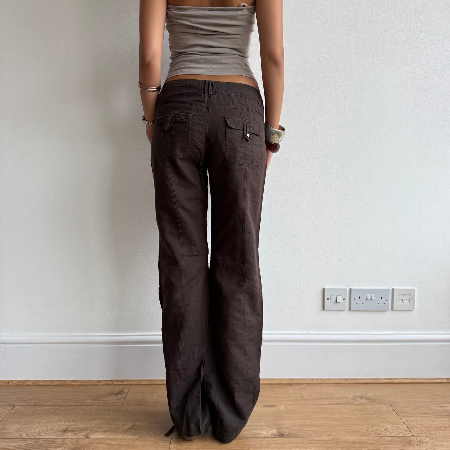Brown linen trousers - Size M