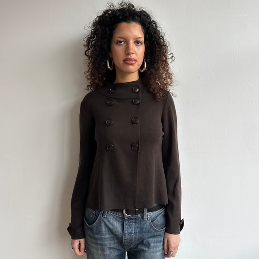 Brown peacoat jumper - Size M