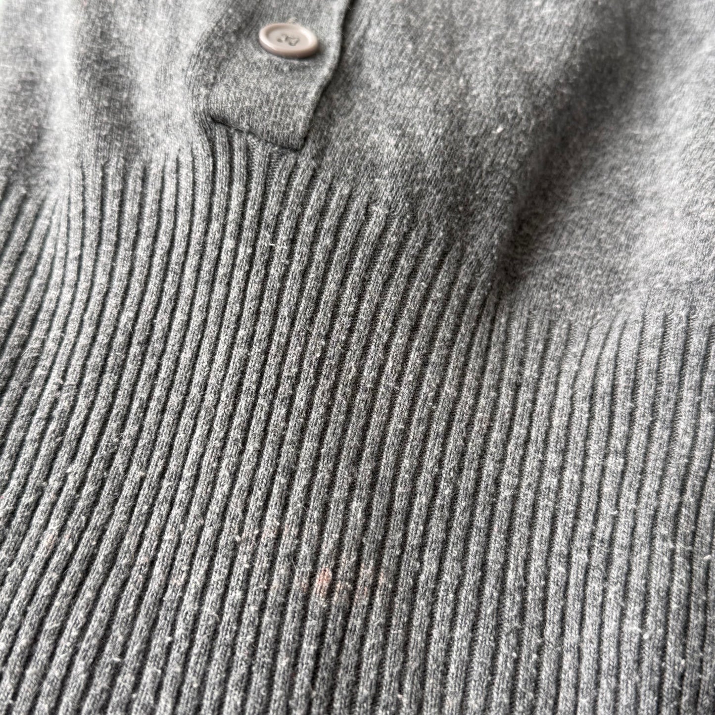 Charcoal hooded button knit - Size S