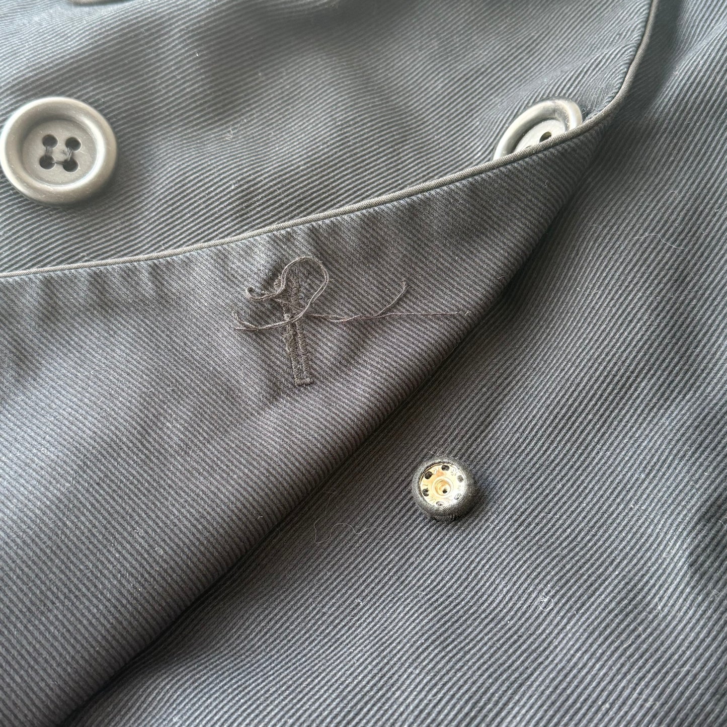 Black double breasted peacoat - Size S/M