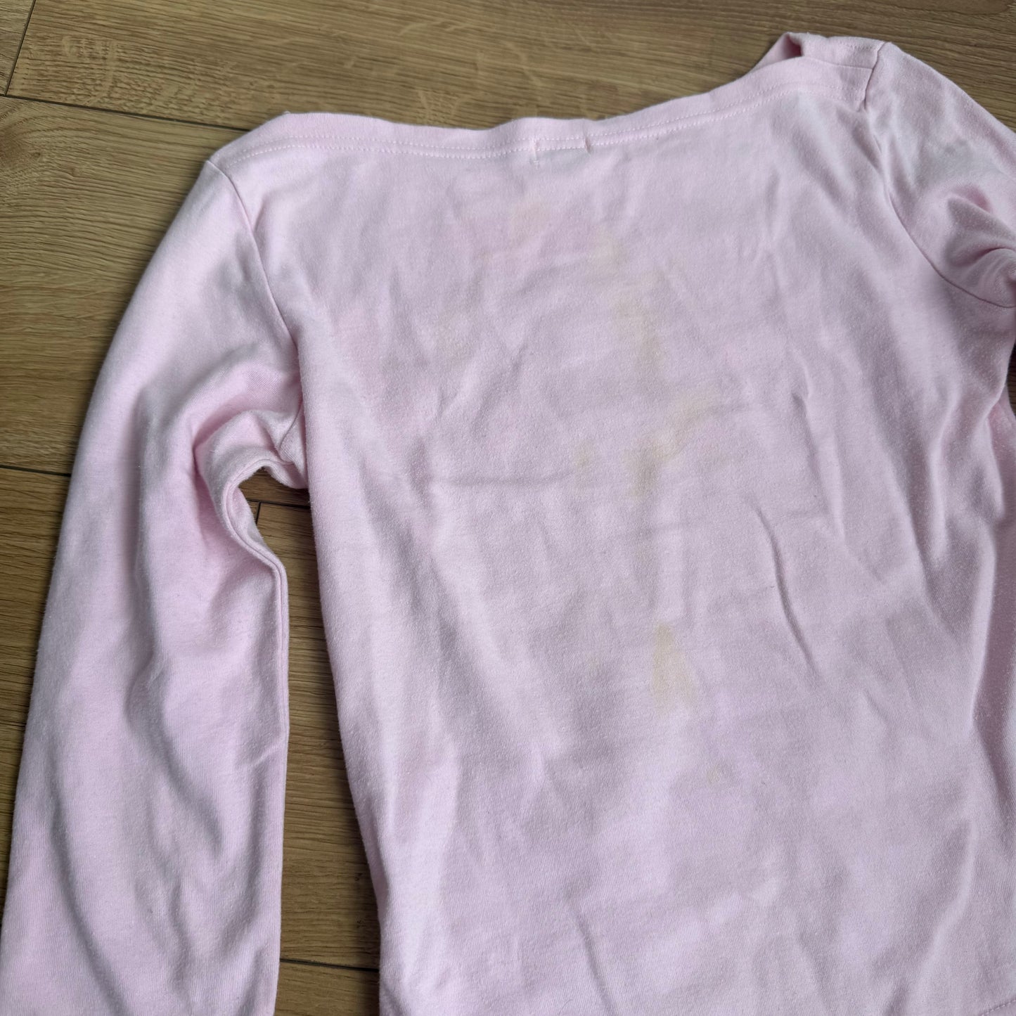 Pink 3/4 sleeve boatneck top - Size S