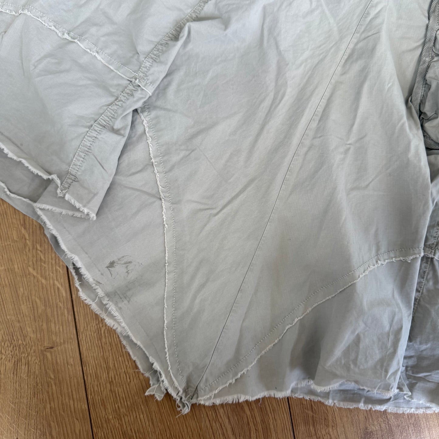 Khaki grey cargo midi skirt - Size S