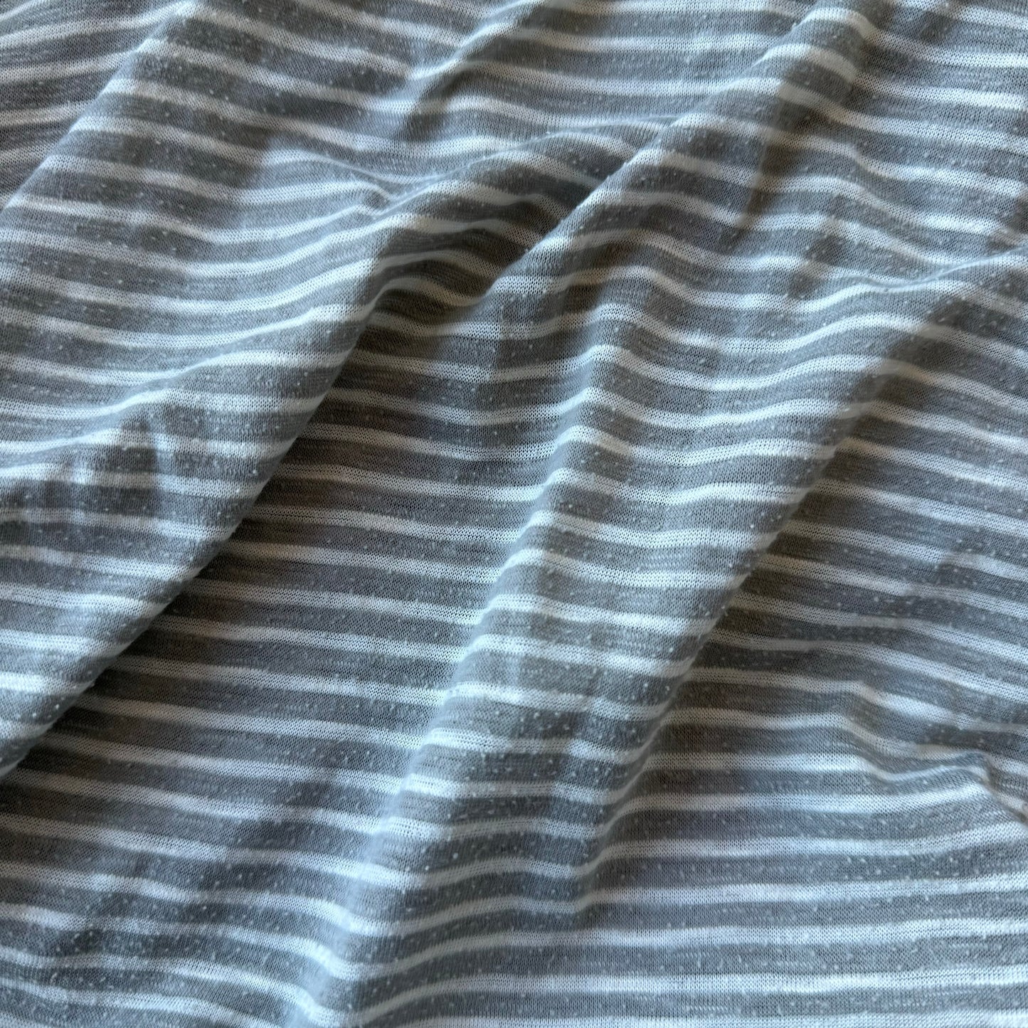 Grey and white stripe wrap top - Size S