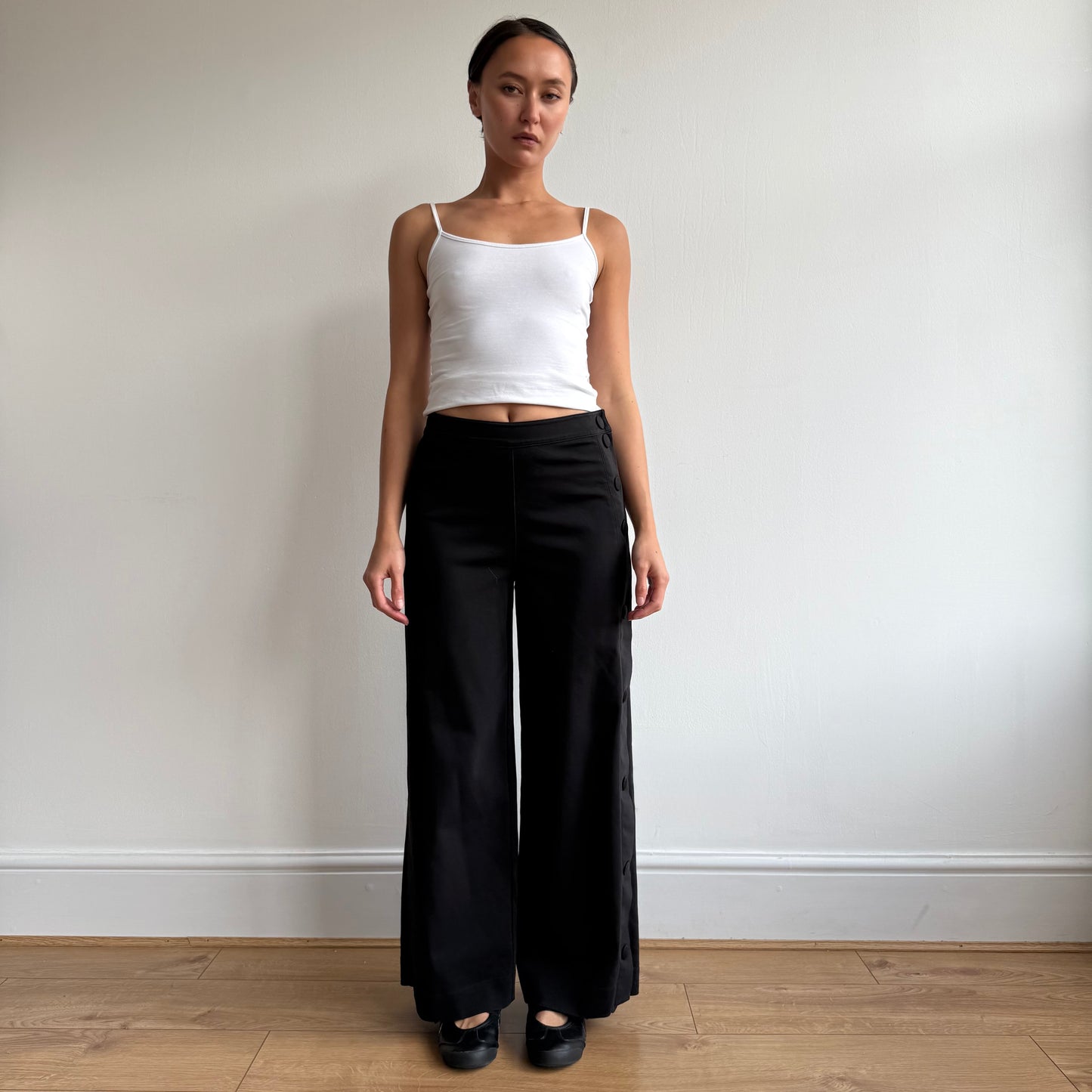 Black Cop Copine popper trousers - Size S