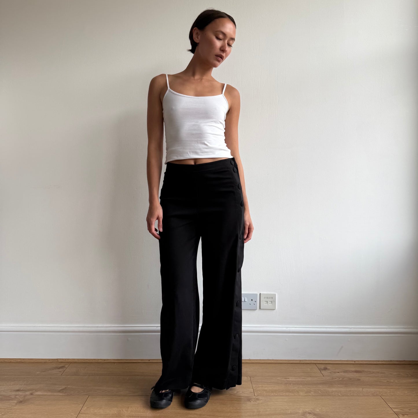 Black Cop Copine popper trousers - Size S