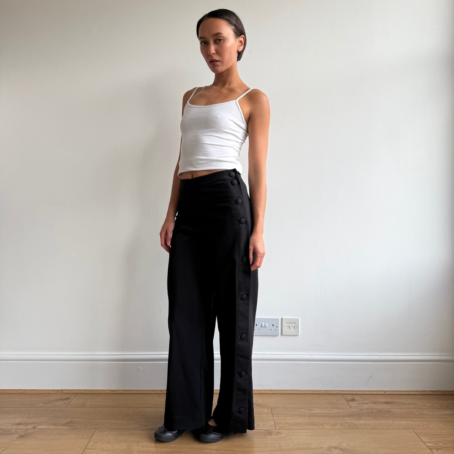 Black Cop Copine popper trousers - Size S