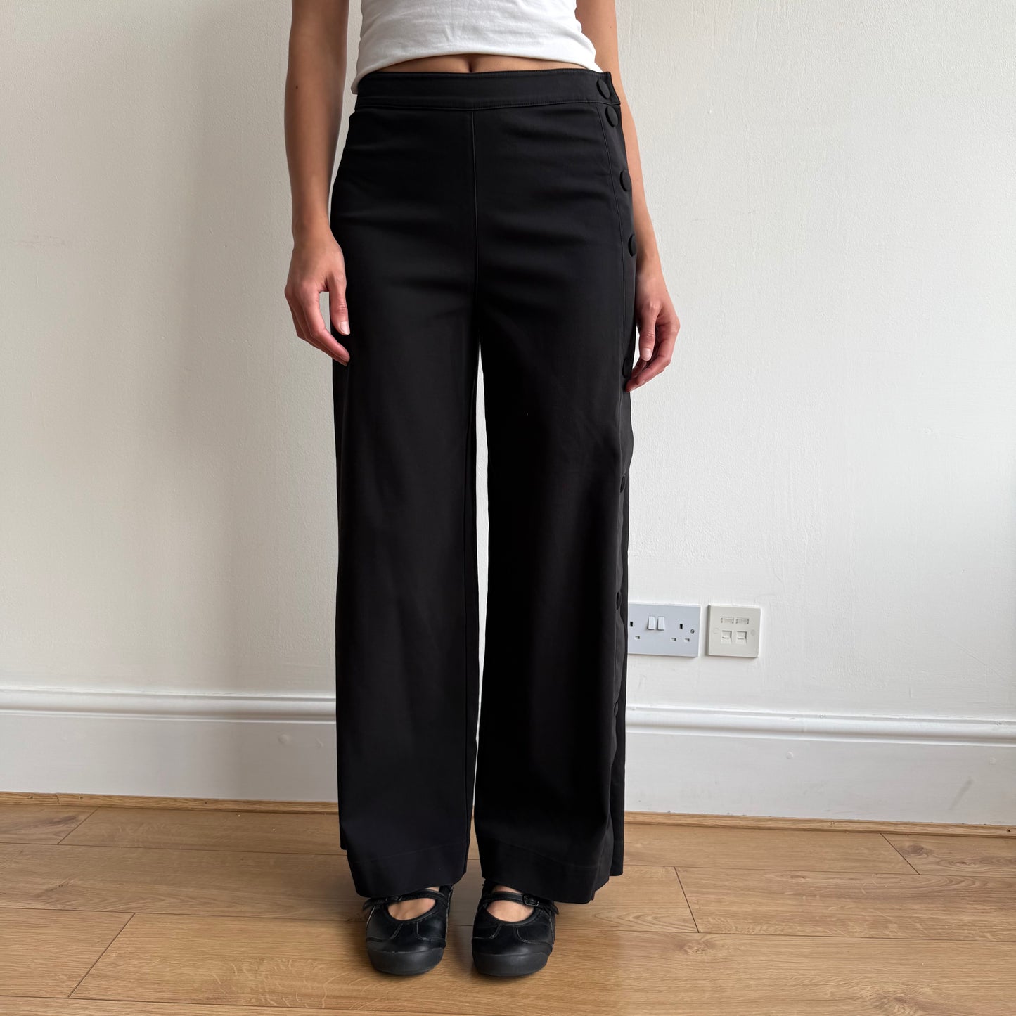 Black Cop Copine popper trousers - Size S