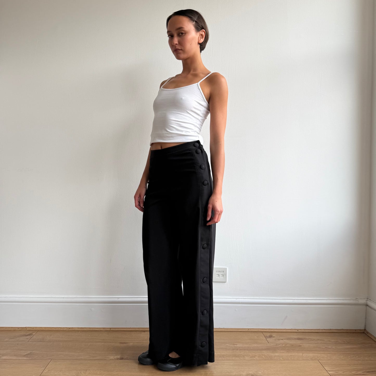 Black Cop Copine popper trousers - Size S