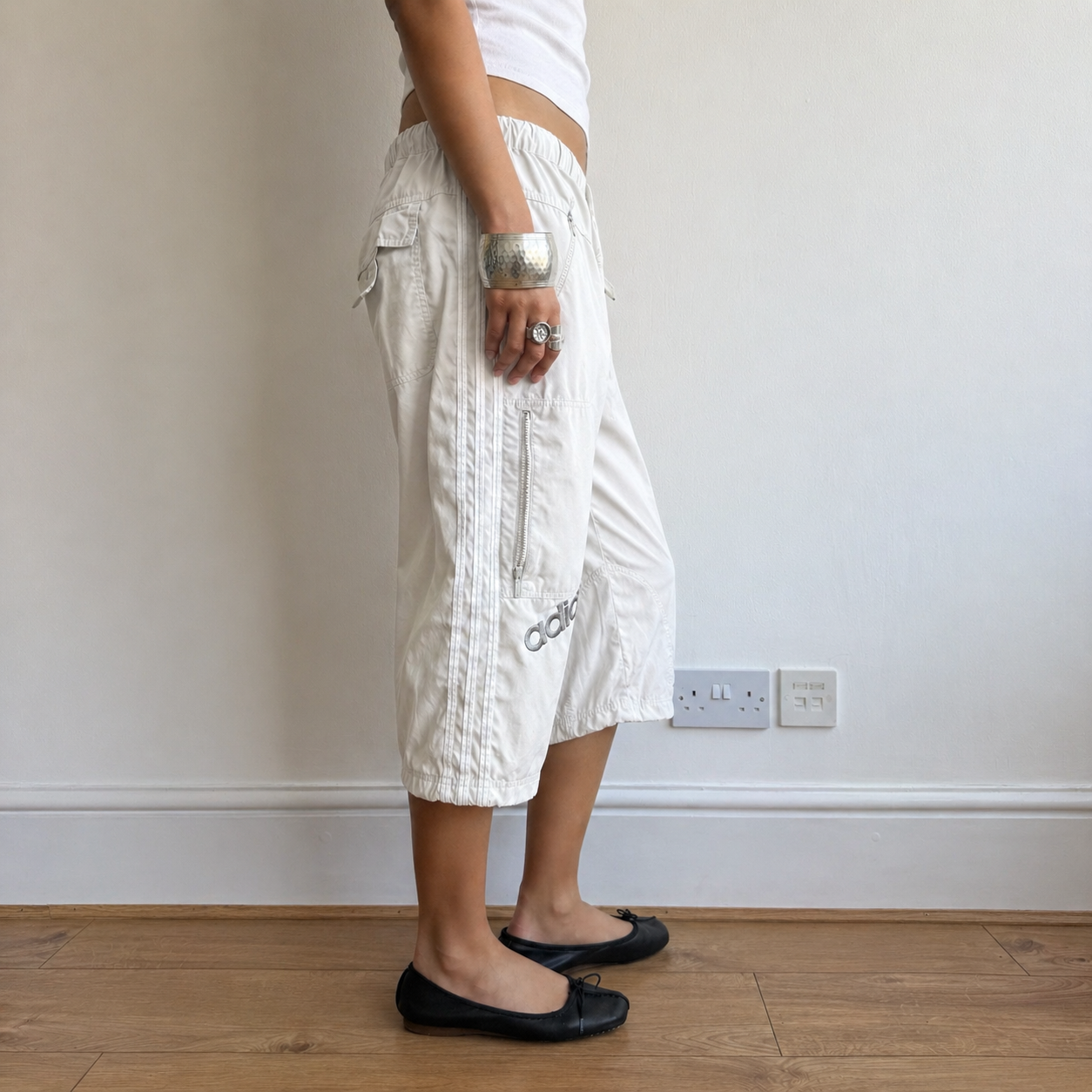 Off white Adidas belt capris - Size M