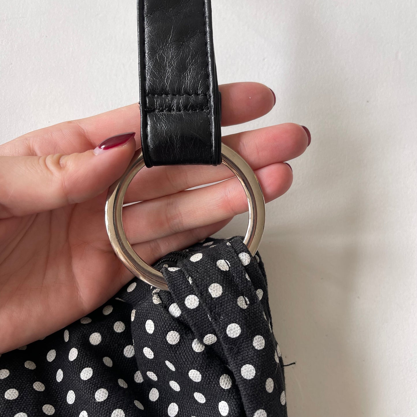 Polka dot O-ring bag