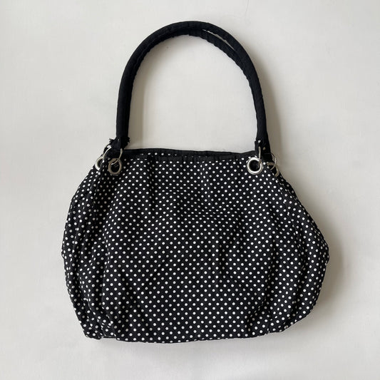 Black and white polka dot bag (1)