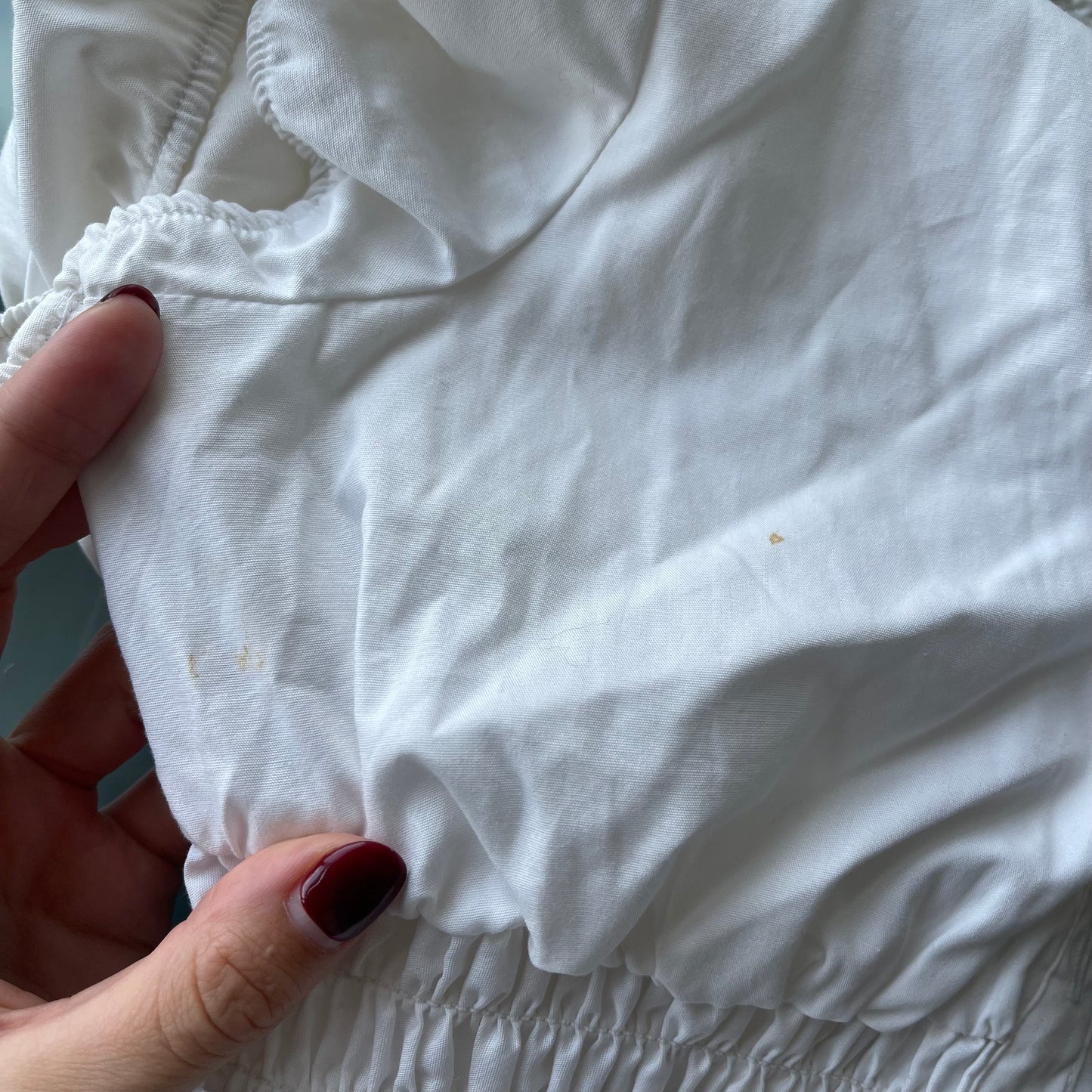 White ruched shirt - Size S