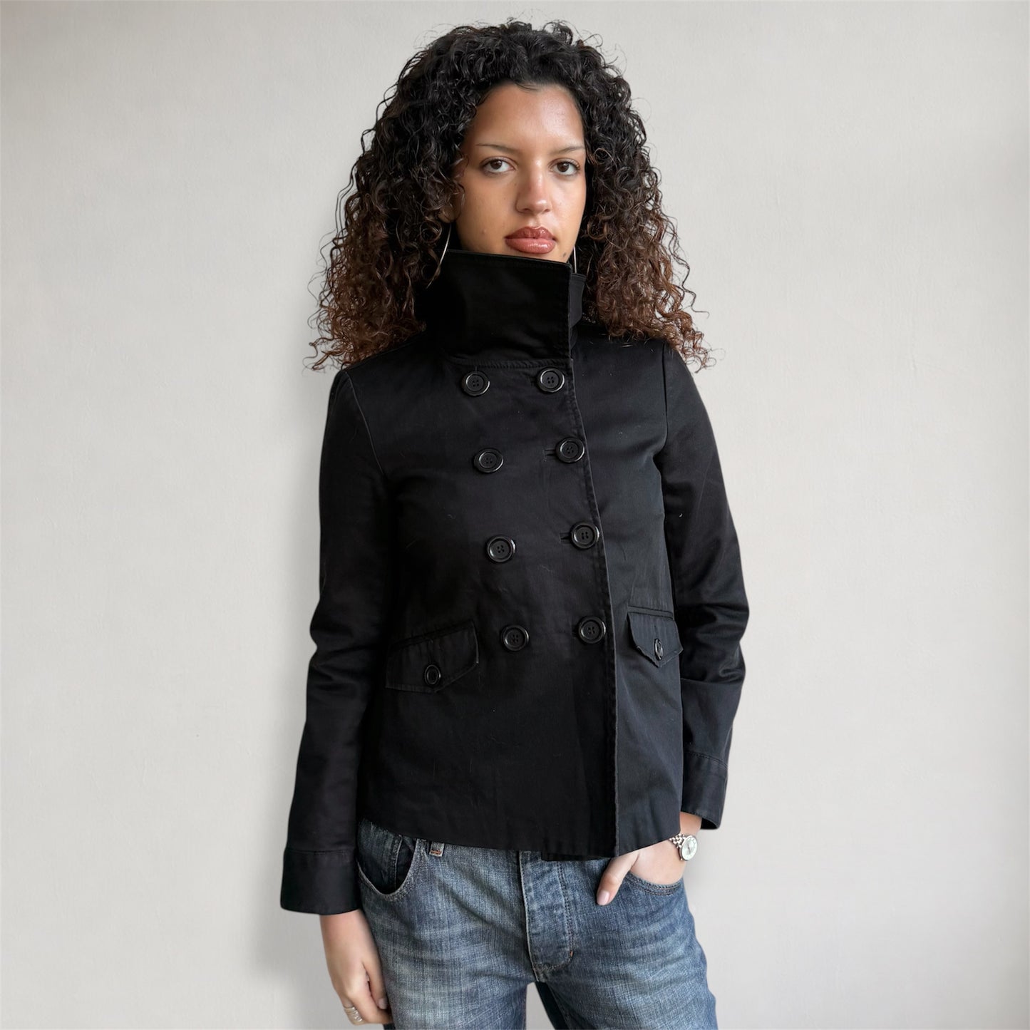 Black peacoat - Size M