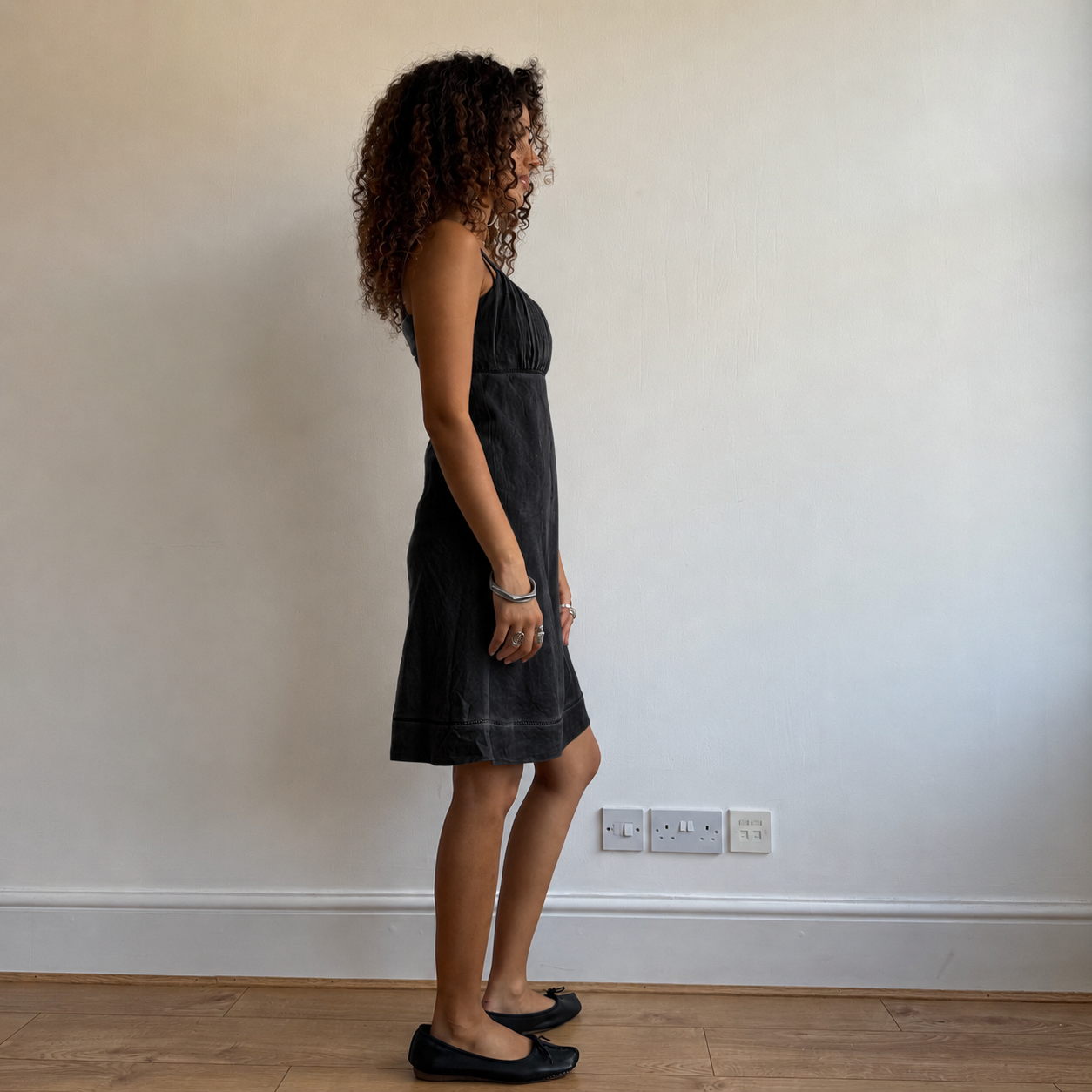 Black milkmaid dress - Size M