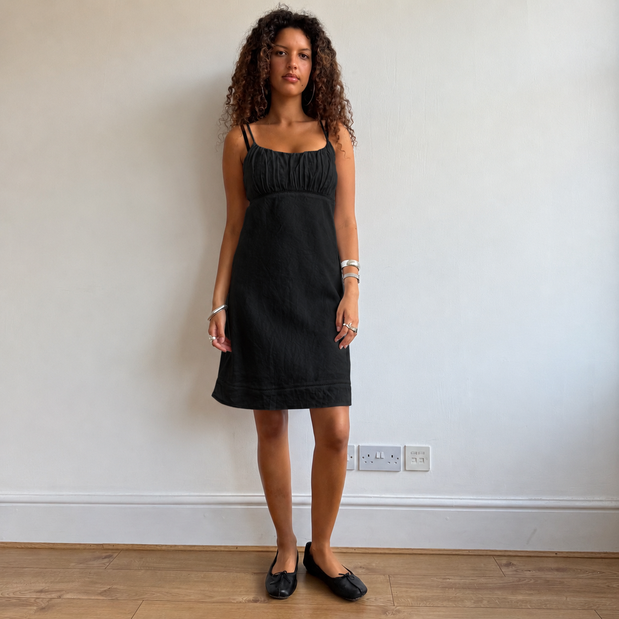 Black milkmaid dress - Size M