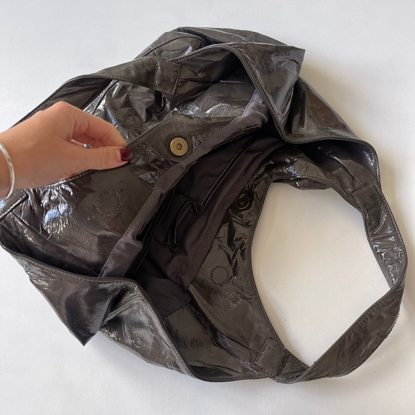 Brown hobo bag