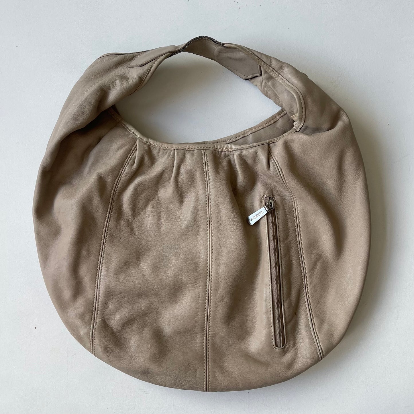 Leather hobo bag