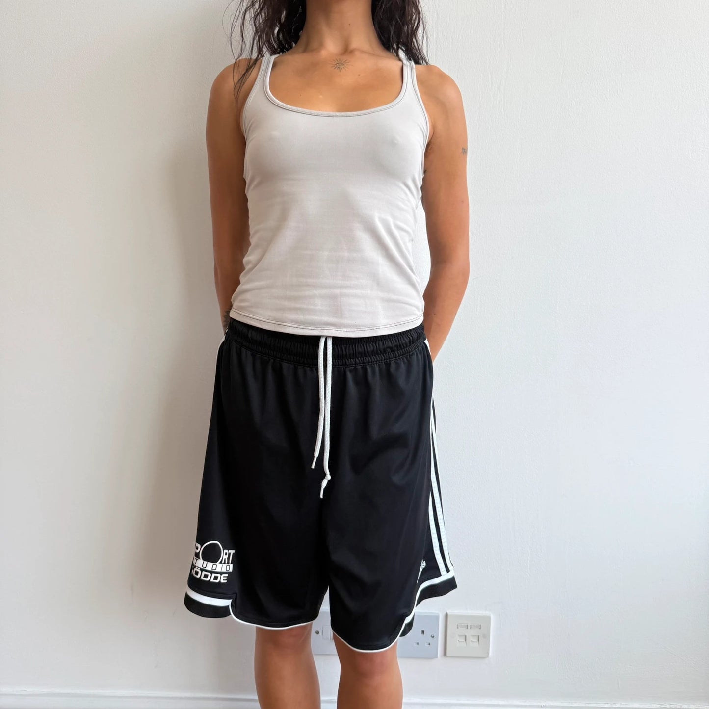 Black sporty adidas basketball shorts - Size S-M