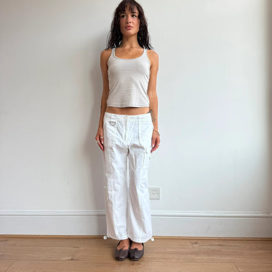 White d-ring cargo capris - Size S