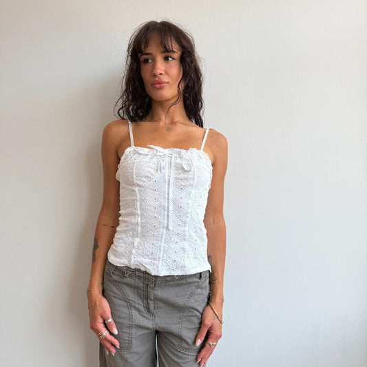 White milkmaid top - Size S